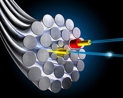 Fiber Optics Cable 3D Rendering