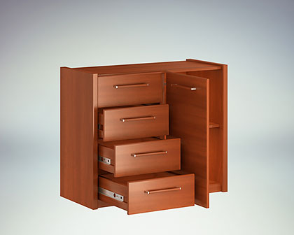 chest of drawers and door