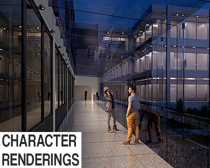 Character-Focused Perspective Renderings